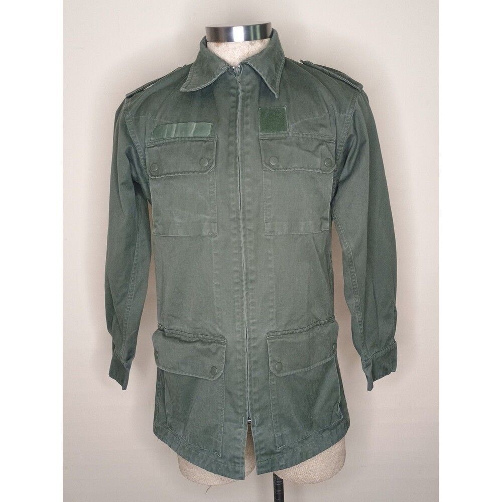 Vintage French Jacket Adult Large Green Workwear Chore Canvas Utility Military